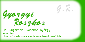 gyorgyi roszkos business card